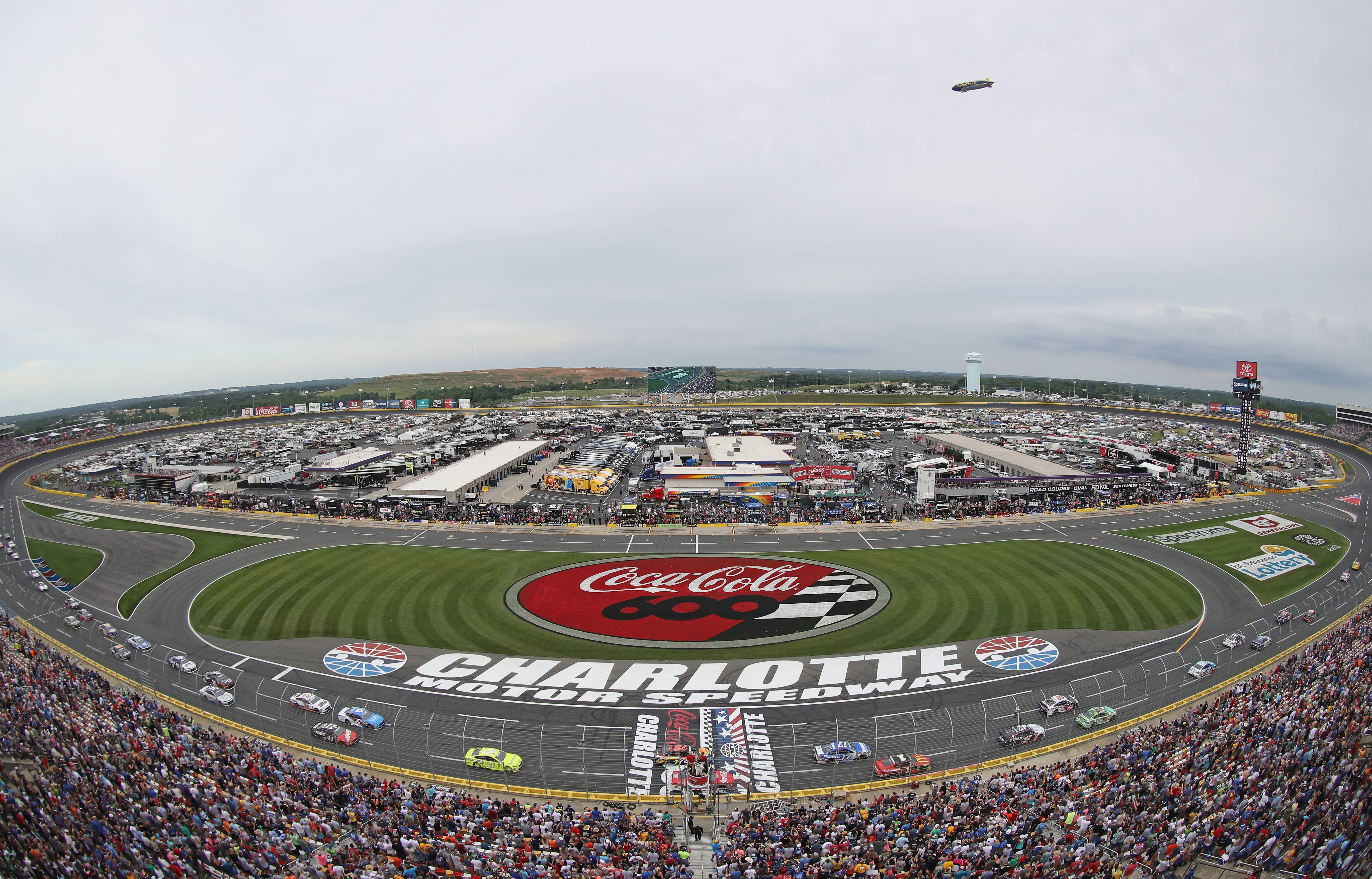 View from the track at Charlotte Motor Speedway