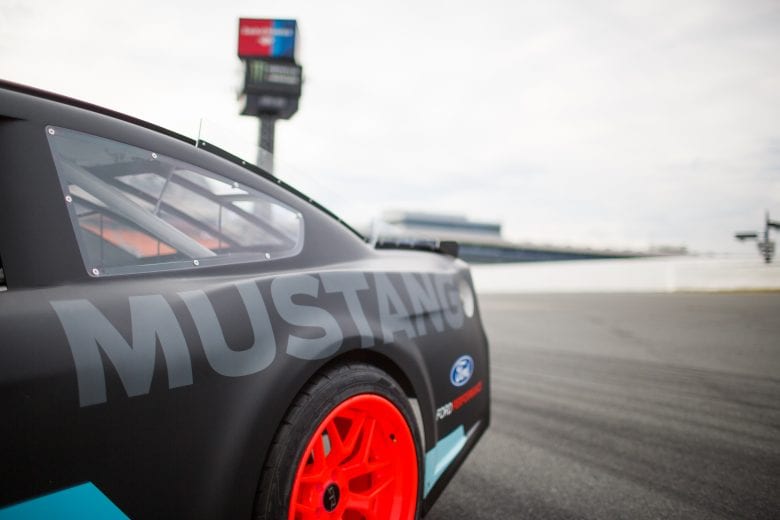 Sneak preview images of the 2019 Ford Mustang racer at Charlotte Motor Speedway