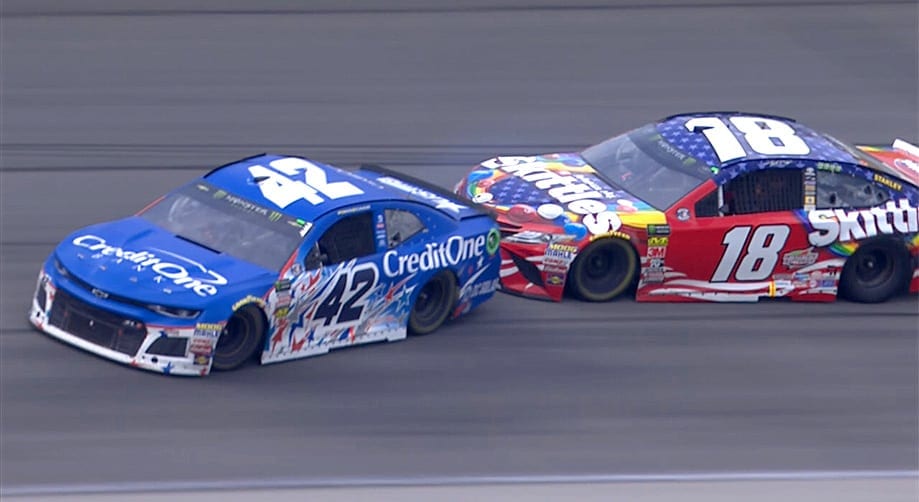 Kyle Larson Kyle Busch Contact Chicago