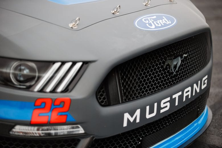 Sneak preview images of the 2019 Ford Mustang racer at Charlotte Motor Speedway