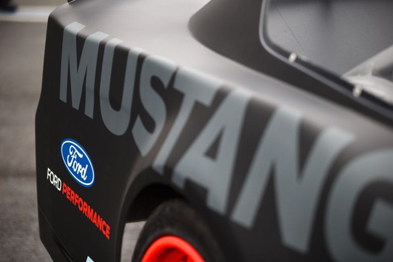 Sneak preview images of the 2019 Ford Mustang racer at Charlotte Motor Speedway