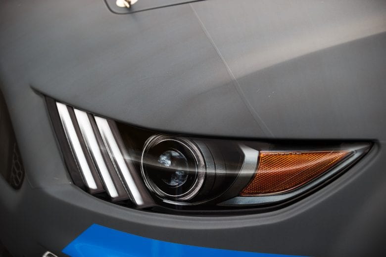 Sneak preview images of the 2019 Ford Mustang racer at Charlotte Motor Speedway