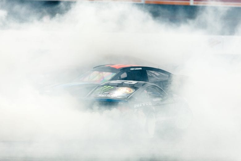 Sneak preview images of the 2019 Ford Mustang racer at Charlotte Motor Speedway