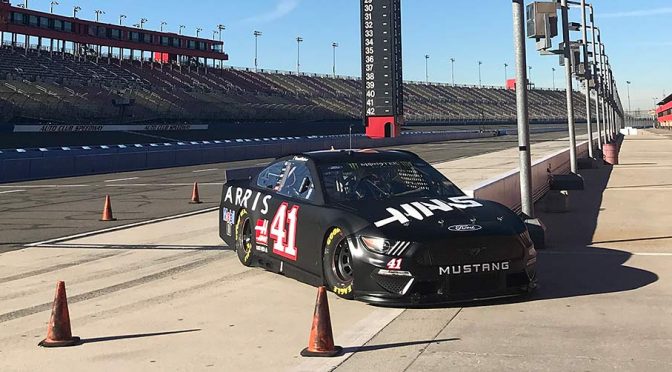 Featured image for Suarez, Truex ease into new roles, join Logano for Auto Club tire test