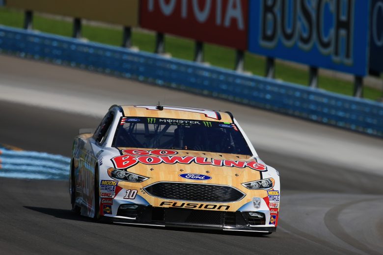 WATKINS GLEN, NY - AUGUST 04: Aric Almirola, driver of the #10 Go Bowling Ford, practices for the Monster Energy NASCAR Cup Series GoBowling at The Glen at Watkins Glen International on August 4, 2018 in Watkins Glen, New York.  (Photo by Chris Trotman/Getty Images) | Getty Images