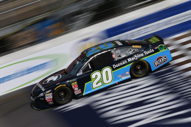 BROOKLYN, MI - AUGUST 11: Erik Jones, driver of the #20 Doosan Toyota, practices for the Monster Energy NASCAR Cup Series Consmers Energy 400 at Michigan International Speedway on August 11, 2018 in Brooklyn, Michigan.  (Photo by Sarah Crabill/Getty Images) | Getty Images