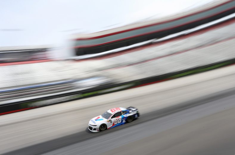 BRISTOL, TN - AUGUST 17:  Alex Bowman, driver of the #88 Valvoline Chevrolet, practices for the Monster Energy NASCAR Cup Series Bass Pro Shops NRA Night Race at Bristol Motor Speedway on August 17, 2018 in Bristol, Tennessee.  (Photo by Brian Lawdermilk/Getty Images) | Getty Images