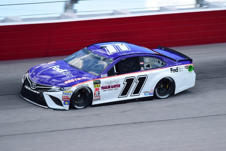 DARLINGTON, SC - AUGUST 31:  Denny Hamlin, driver of the #11 FedEx Throwback Toyota, drives during practice for the Monster Energy NASCAR Cup Series Bojangles' Southern 500 at Darlington Raceway on August 31, 2018 in Darlington, South Carolina.  (Photo by Jared C. Tilton/Getty Images) | Getty Images