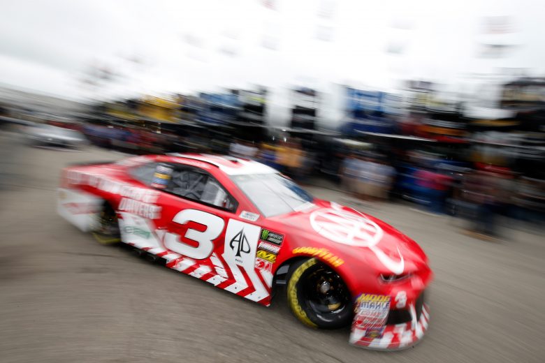DOVER, DE - OCTOBER 06:  Austin Dillon drives the #3 AAA Chevrolet through the garage area during practice for the Monster Energy NASCAR Cup Series Gander Outdoors 400 at Dover International Speedway on October 6, 2018 in Dover, Delaware.  (Photo by Chris Trotman/Getty Images) | Getty Images