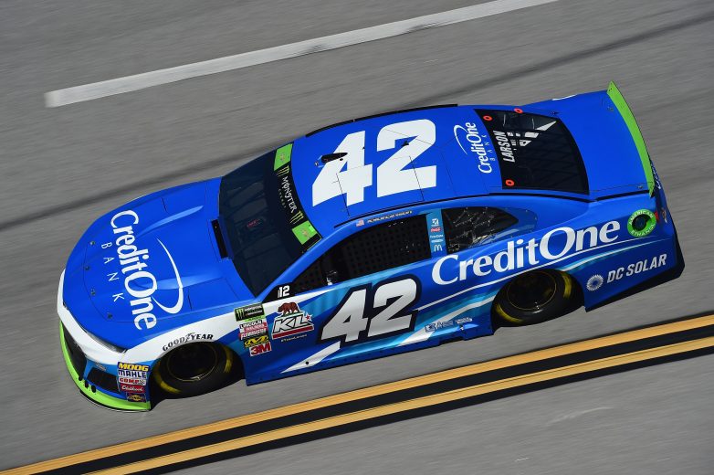 TALLADEGA, AL - OCTOBER 13:  Kyle Larson, driver of the #42 Credit One Bank Chevrolet, practices for the Monster Energy NASCAR Cup Series 1000Bulbs.com 500 at Talladega Superspeedway on October 13, 2018 in Talladega, Alabama.  (Photo by Jared C. Tilton/Getty Images) | Getty Images