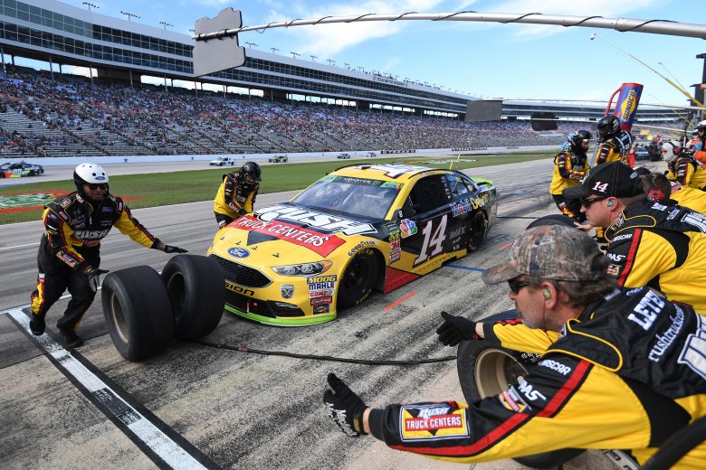 FORT WORTH, TX - NOVEMBER 04:  Clint Bowyer, driver of the #14 Rush Truck Centers/Mobil Delvac 1 Ford, pits during the Monster Energy NASCAR Cup Series AAA Texas 500 at Texas Motor Speedway on November 4, 2018 in Fort Worth, Texas.  (Photo by Josh Hedges/Getty Images) | Getty Images