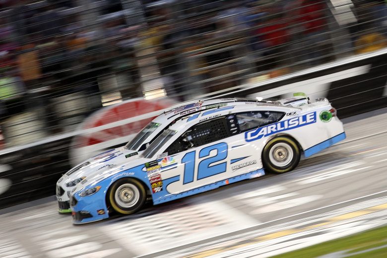 FORT WORTH, TX - NOVEMBER 04:  Ryan Blaney, driver of the #12 Accella/Carlisle Ford, races Kevin Harvick, driver of the #4 Mobil 1 Ford, during the Monster Energy NASCAR Cup Series AAA Texas 500 at Texas Motor Speedway on November 4, 2018 in Fort Worth, Texas.  (Photo by Chris Graythen/Getty Images) | Getty Images