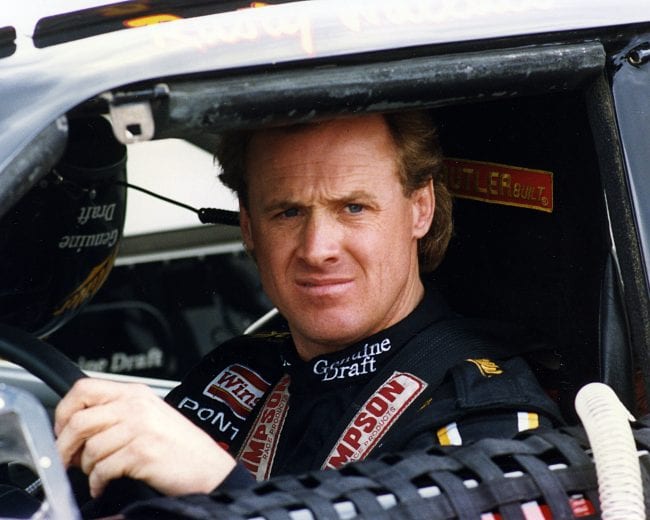 Rusty Wallace looks on in the No. 2 car.