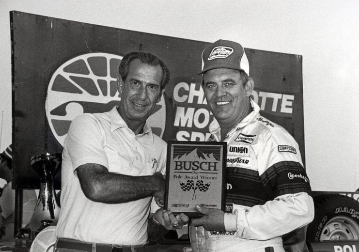 Benny Parsons wins the pole at Charlotte in 1987.