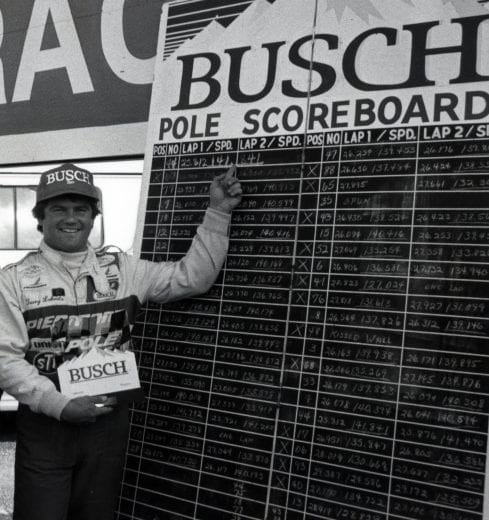 Terry Labonte takes the pole position on October 20, 1985 at the Nationwise 500 at Rockingham.