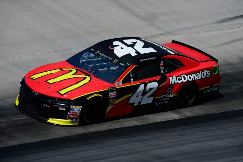 BRISTOL, TN - APRIL 13:  Kyle Larson, driver of the #42 McDonald's Chevrolet, practices for the Monster Energy NASCAR Cup Series Food City 500 at Bristol Motor Speedway on April 13, 2018 in Bristol, Tennessee.  (Photo by Robert Laberge/Getty Images) | Getty Images