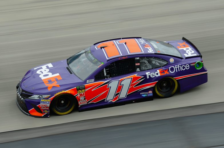 DOVER, DE - MAY 05:  Denny Hamlin, driver of the #11 FedEx Office Toyota, practices for the Monster Energy NASCAR Cup Series AAA 400 at Dover International Speedway on May 5, 2018 in Dover, Delaware.  (Photo by Robert Laberge/Getty Images) | Getty Images