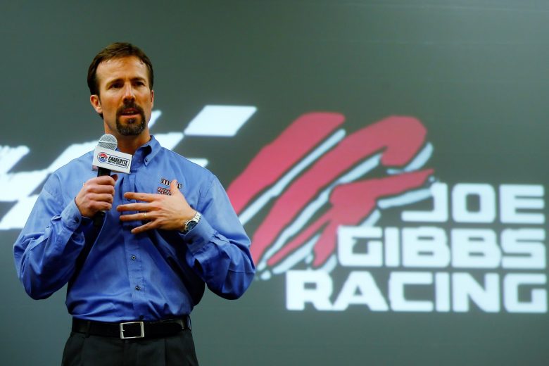 CONCORD, NC - JANUARY 18: Joe Gibbs Racing team president J.D. Gibbs speaks with the media and fans during the NASCAR Sprint Media Tour hosted by Charlotte Motor Speedway on January 18, 2010 in Concord, North Carolina. (Photo by Jason Smith/Getty Images) | Getty Images