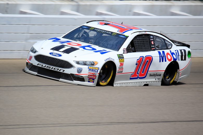 BROOKLYN, MI - JUNE 08: Aric Almirola, driver of the #10 Mobil 1 Ford, practices for the Monster Energy NASCAR Cup Series Firekeepers Casino 400 at Michigan International Speedway on June 8, 2018 in Brooklyn, Michigan.  (Photo by Daniel Shirey/Getty Images) | Getty Images