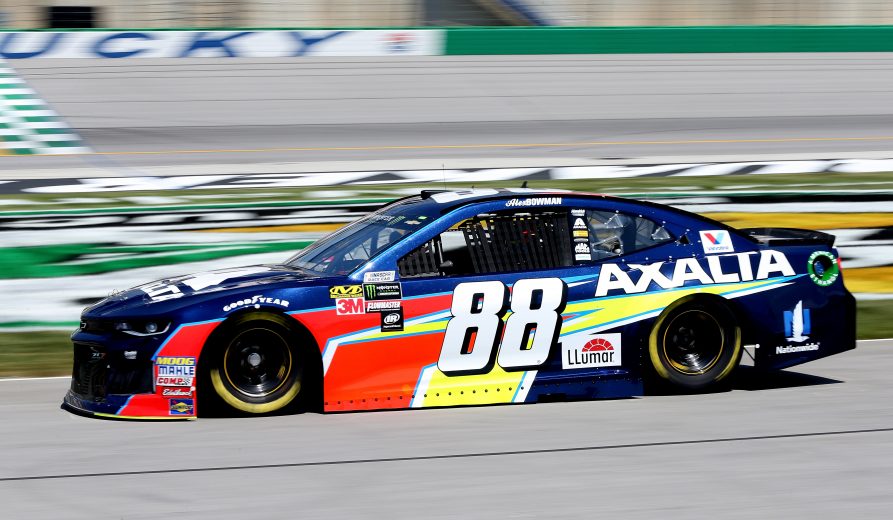 SPARTA, KY - JULY 13: Alex Bowman, driver of the #88 Axalta Chevrolet, drives through the garage area during practice for the Monster Energy NASCAR Cup Series Quaker State 400 presented by Walmart at Kentucky Speedway on July 13, 2018 in Sparta, Kentucky.  (Photo by Jerry Markland/Getty Images) | Getty Images