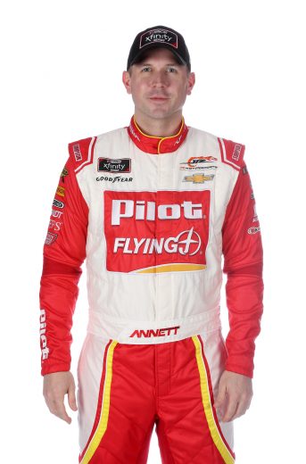 CHARLOTTE, NC - JANUARY 30: NASCAR XFINITY Series driver Michael Annett poses for a portrait during the NASCAR Production Photo Days at Charlotte Convention Center on January 30, 2019 in Charlotte, North Carolina. (Photo by Chris Graythen/Getty Images) | Getty Images