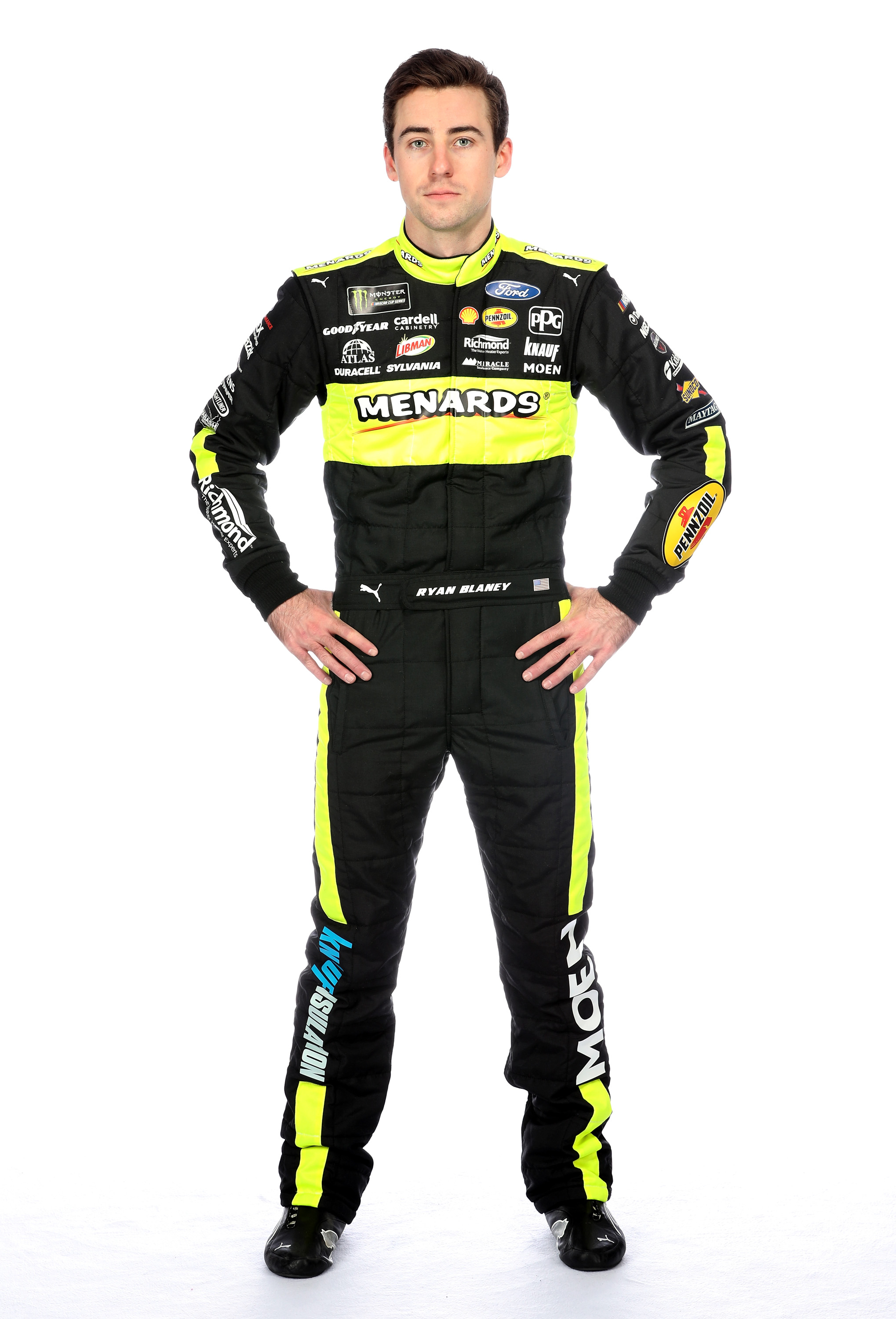 NASCAR drivers in their 2019 fire suits
