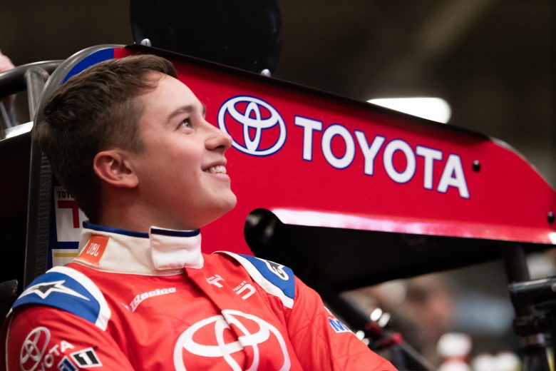 Christopher Bell looks on at the Chili Bowl.