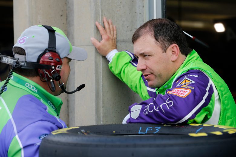 HAMPTON, GA - FEBRUARY 22: Ryan Newman, driver of the #6 Acorns Ford, stands in the garage area during practice for the Monster Energy NASCAR Cup Series Folds of Honor Quiktrip 500 at Atlanta Motor Speedway on February 22, 2019 in Hampton, Georgia. (Photo by Brian Lawdermilk/Getty Images) | Getty Images