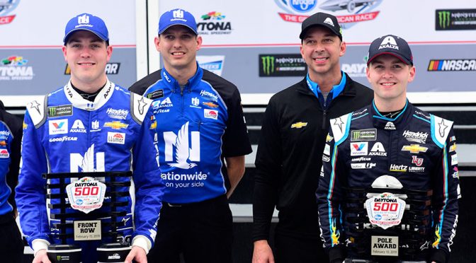 William Byron earns the Busch Pole Award for the Daytona 500; Hendrick sweeps front row