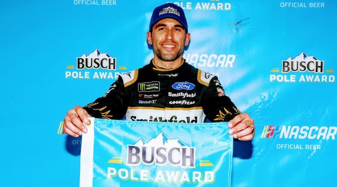 Aric Almirola wins Busch Pole at Atlanta, first since 2012