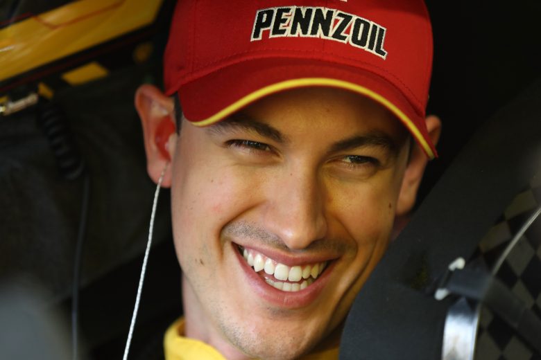 HAMPTON, GA - FEBRUARY 22: Joey Logano, driver of the #22 Shell Pennzoil Ford, sits in his car during practice for the Monster Energy NASCAR Cup Series Folds of Honor Quiktrip 500 at Atlanta Motor Speedway on February 22, 2019 in Hampton, Georgia. (Photo by Chris Graythen/Getty Images) | Getty Images