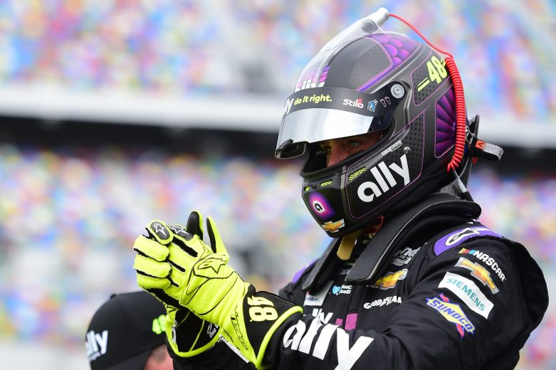 DAYTONA BEACH, FL - FEBRUARY 10:  Jimmie Johnson, driver of the #48 Ally Chevrolet, sits in his car after qualifying for the Monster Energy NASCAR Cup Series 61st Annual Daytona 500 at Daytona International Speedway on February 10, 2019 in Daytona Beach, Florida.  (Photo by Jared C. Tilton/Getty Images) | Getty Images