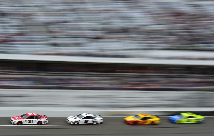 DAYTONA BEACH, FL - FEBRUARY 10: Paul Menard, driver of the #21 Motorcraft/Quick Lane Tire & Auto Center Ford, leads a pack of cars during the Monster Energy NASCAR Cup Series Advance Auto Parts Clash at Daytona International Speedway on February 10, 2019 in Daytona Beach, Florida. (Photo by Jared C. Tilton/Getty Images) | Getty Images
