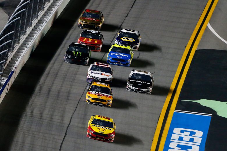 Joey Logano holds off the field to win Duel No. 2 at Daytona.