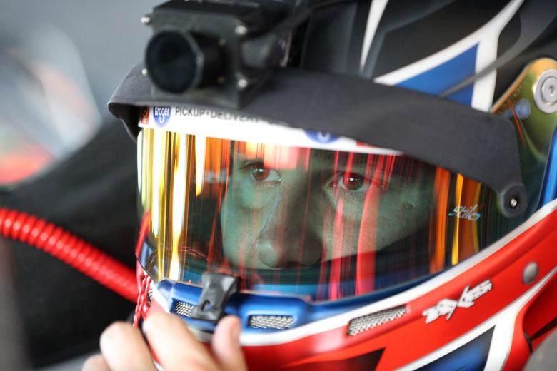 Ryan Preece in his helmet at Daytona.