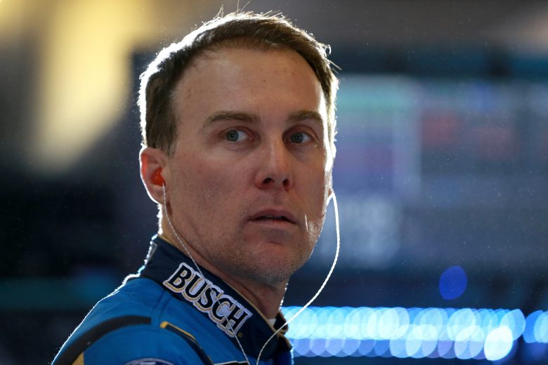 HAMPTON, GA - FEBRUARY 23: Kevin Harvick, driver of the #4 Busch Beer Ford, stands in the garage area during practice for the Monster Energy NASCAR Cup Series Folds of Honor Quiktrip 500 at Atlanta Motor Speedway on February 23, 2019 in Hampton, Georgia. (Photo by Sean Gardner/Getty Images) | Getty Images