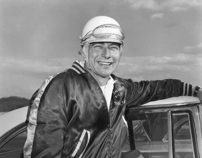 UNKNOWN: An early photo of NASCAR legend Fireball Roberts, of Daytona Beach, FL. Roberts ran in 206 NASCAR Cup races between 1950 and 1964, taking the checkered flag first 33 times. He also won four of the 16 NASCAR Convertible Series races he entered between 1956 and 1959. (Photo by ISC Images & Archives via Getty Images)