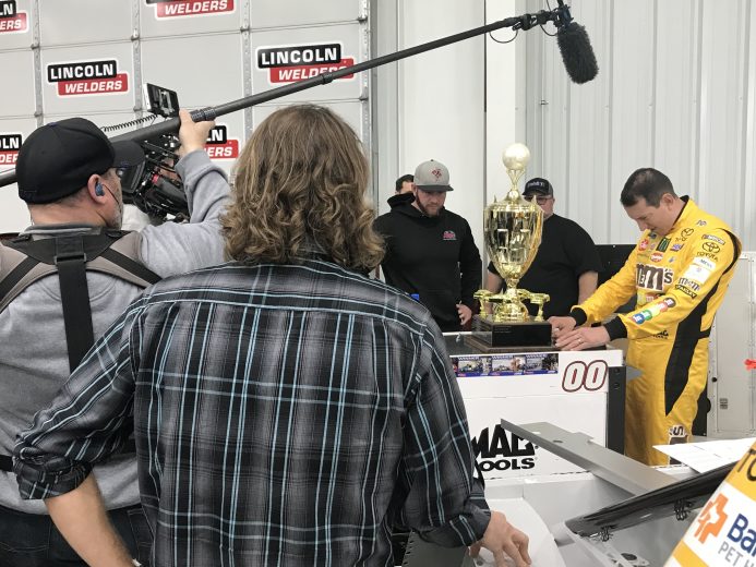Scenes from production day at Kyle Busch Motorsports, including footage for his push for the Daytona 500 media campaign.