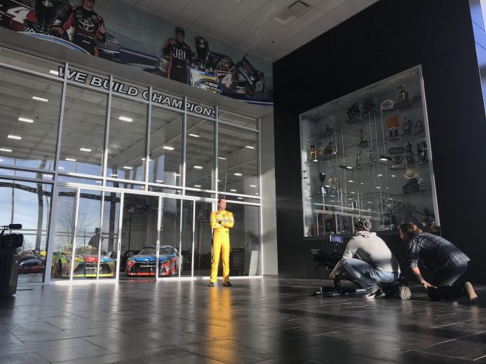Scenes from production day at Kyle Busch Motorsports, including footage for his push for the Daytona 500 media campaign.
