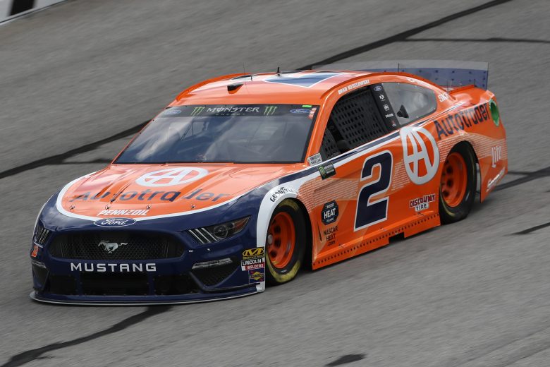 Brad Keselowski takes a lap at Atlanta.