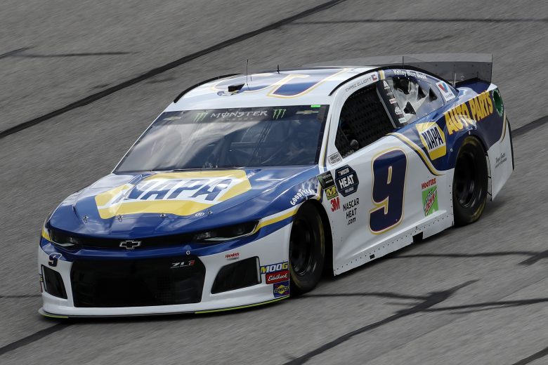 Chase Elliott takes a lap at Atlanta.