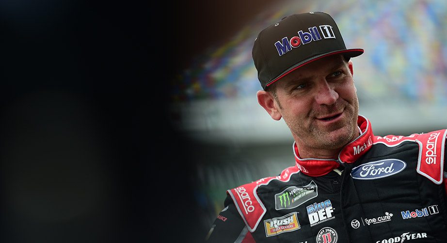 Clint Bowyer looks on at Daytona.