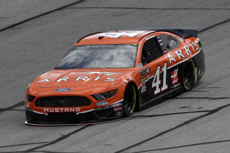 Daniel Suarez takes a lap at Atlanta.