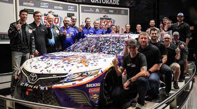 Late dinner, early Daytona 500 champion’s breakfast but no tattoos for Denny Hamlin