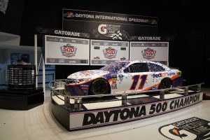 Denny Hamlin's 2019 Daytona 500-winning car now sits in Daytona USA