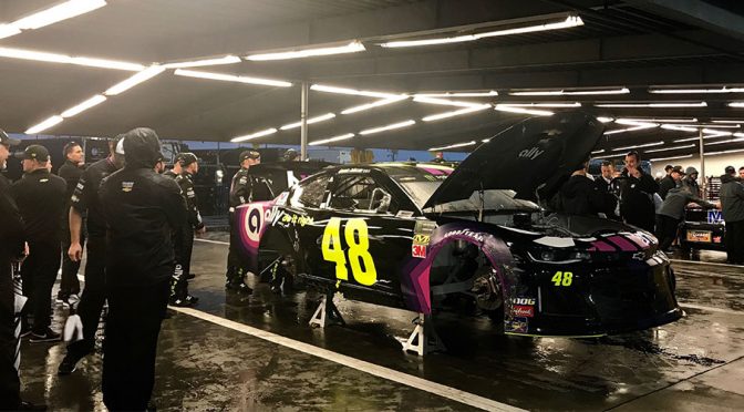 Jimmie Johnson’s race-winning car passes at-track post-race inspection