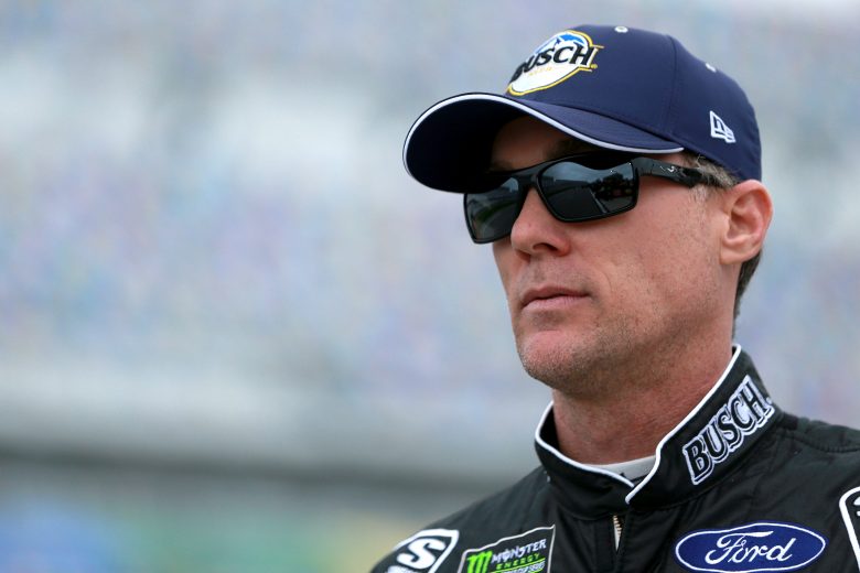 Kevin Harvick looks on at Daytona.