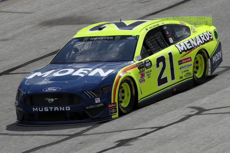 Paul Menard takes a lap at Atlanta.