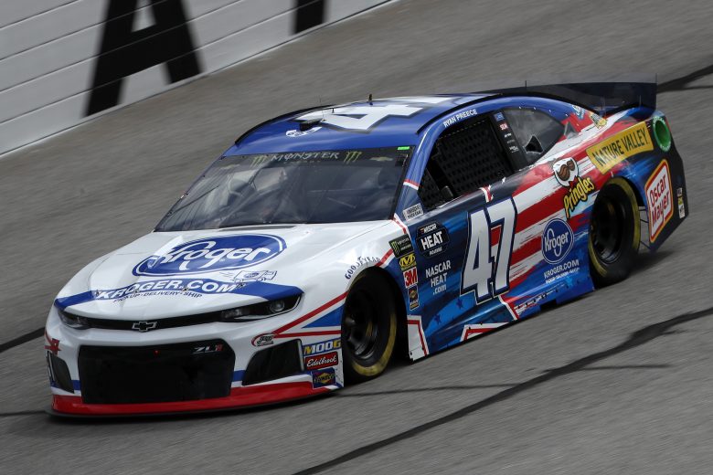 Ryan Preece takes a lap at Atlanta.