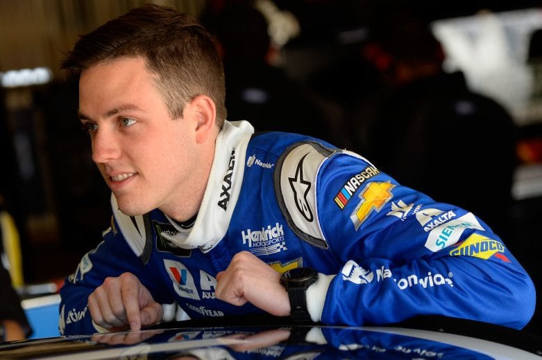 FONTANA, CA - MARCH 16:  Alex Bowman, driver of the #88 Nationwide Pet Insurance Chevrolet, during practice for the Monster Energy NASCAR Cup Series Auto Club 400 at Auto Club Speedway on March 16, 2019 in Fontana, California.  (Photo by Robert Laberge/Getty Images) | Getty Images